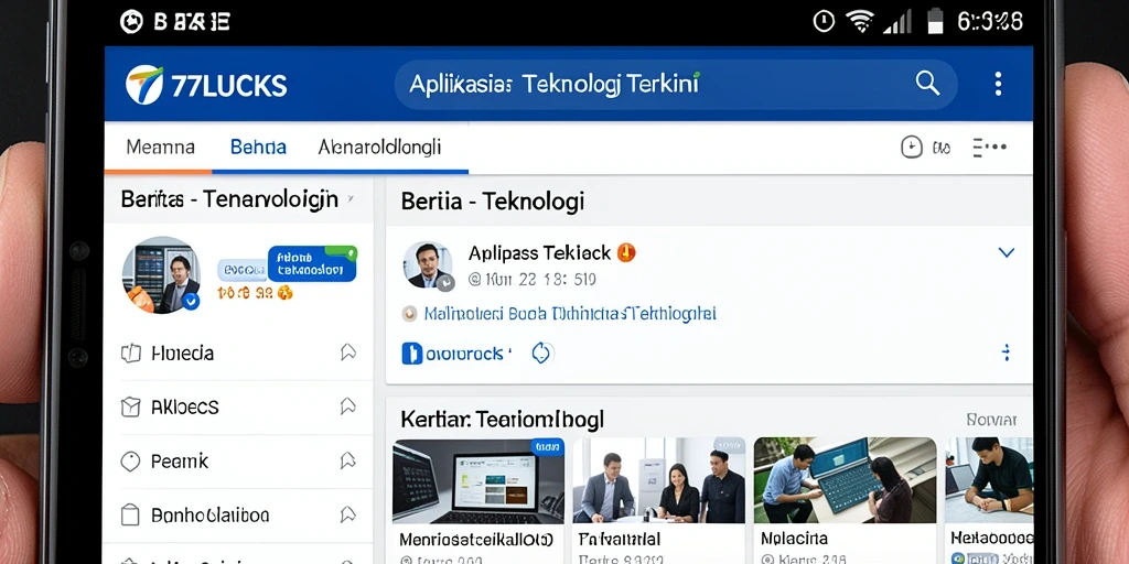 Antarmuka 77LUCKS yang modern dan informatif.