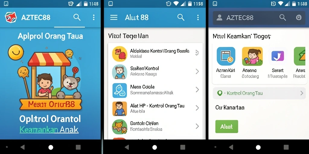 Antarmuka AZTEC88 dengan fitur kontrol orang tua yang intuitif.
