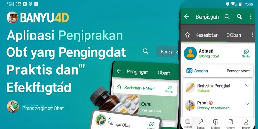 Antarmuka BANYU4D menampilkan pengingat obat yang jelas dan mudah dipahami.