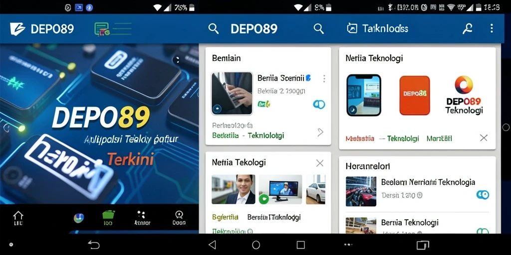 Antarmuka pengguna DEPO89 yang modern dan menarik.