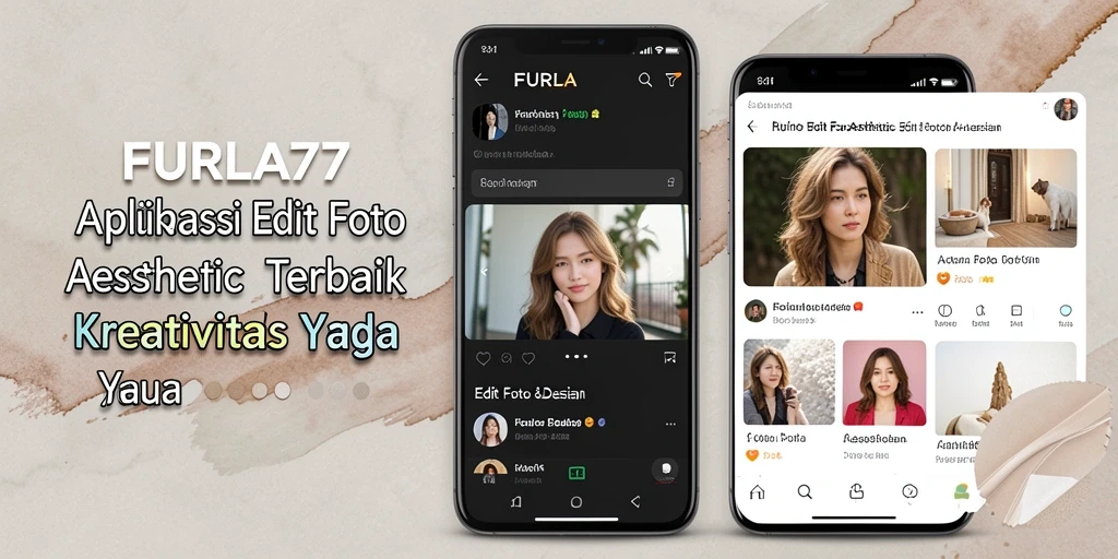 Tampilan antarmuka FURLA77 dengan fitur Edit Foto Aesthetic yang menarik.