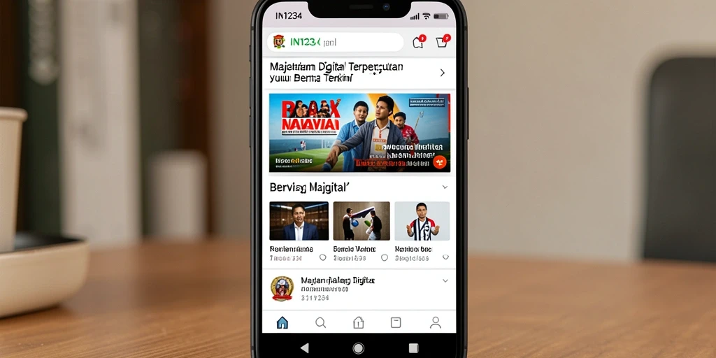 Tampilan antarmuka aplikasi IN1234 yang menarik dan mudah digunakan.