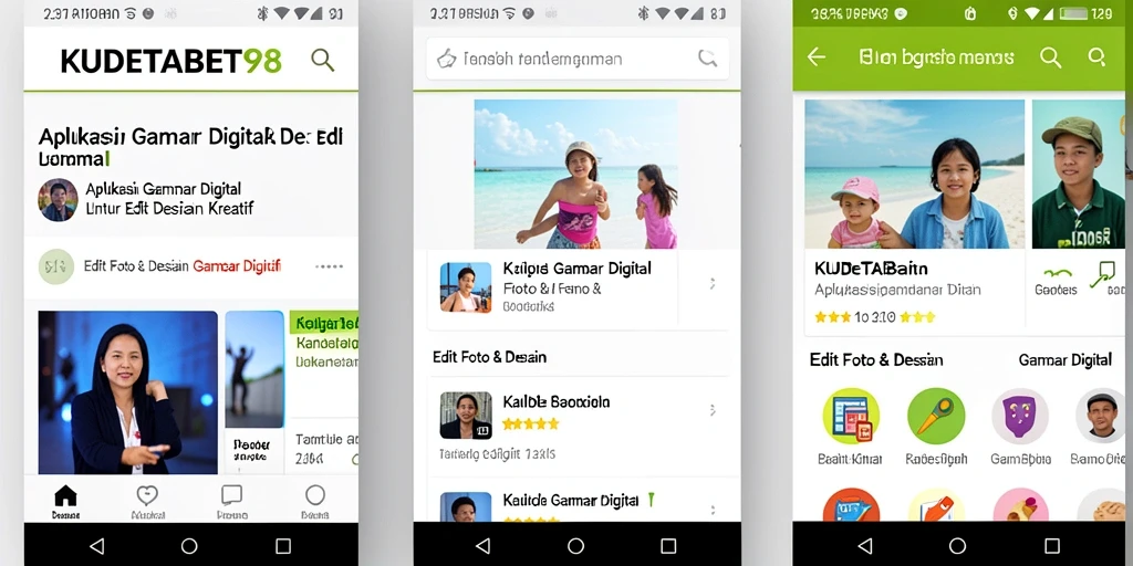 Tampilan antarmuka aplikasi KUDETABET98 dengan alat Gambar Digital yang lengkap.