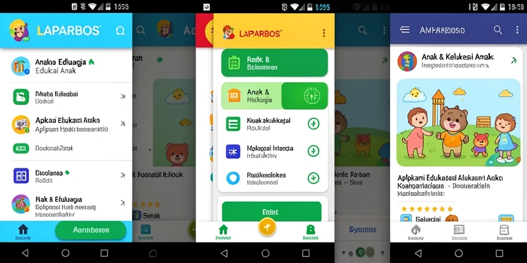 Tampilan interaktif LAPARBOS yang mendidik anak-anak.