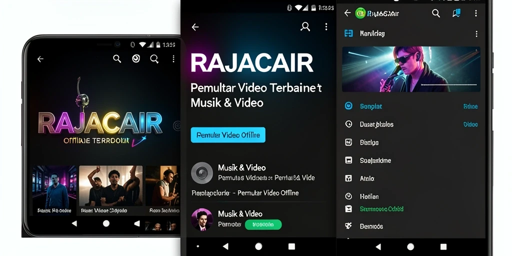 Antarmuka RAJACAIR yang sederhana dan mudah digunakan untuk pemutar video offline.
