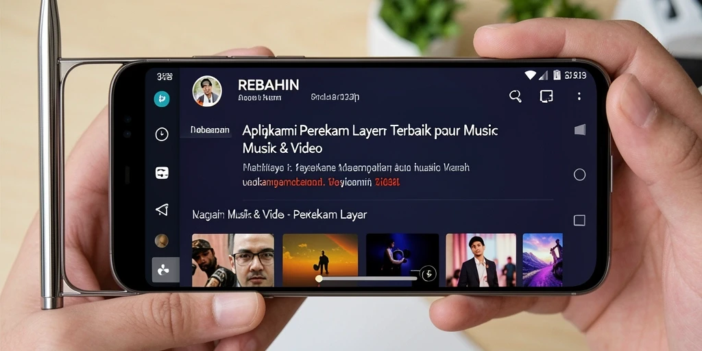 Tampilan antarmuka utama REBAHIN yang sederhana dan intuitif.