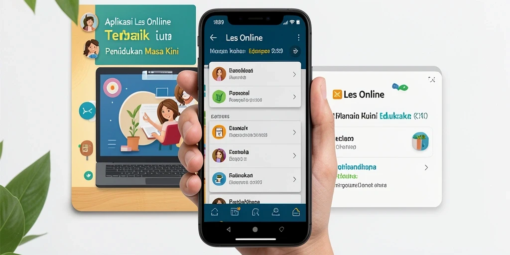 Antarmuka intuitif dan interaktif aplikasi RR89 untuk Les Online.
