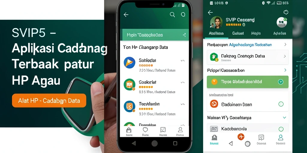 Antarmuka SVIP5 menampilkan fungsi cadangan data yang sederhana dan efektif.