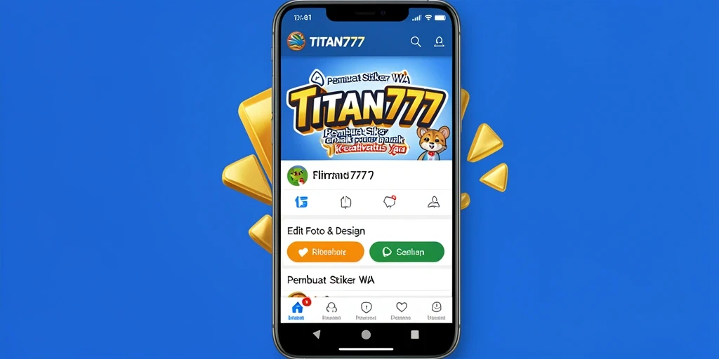 Antarmuka intuitif dari aplikasi Pembuat Stiker WA TITAN777.