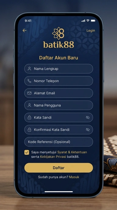 Cara Mudah Daftar Akun Batik88 di Android